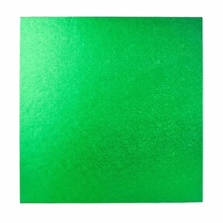 Bulk Pack - Square Grass Green Cake Drum Board - 12" - Pack of 5