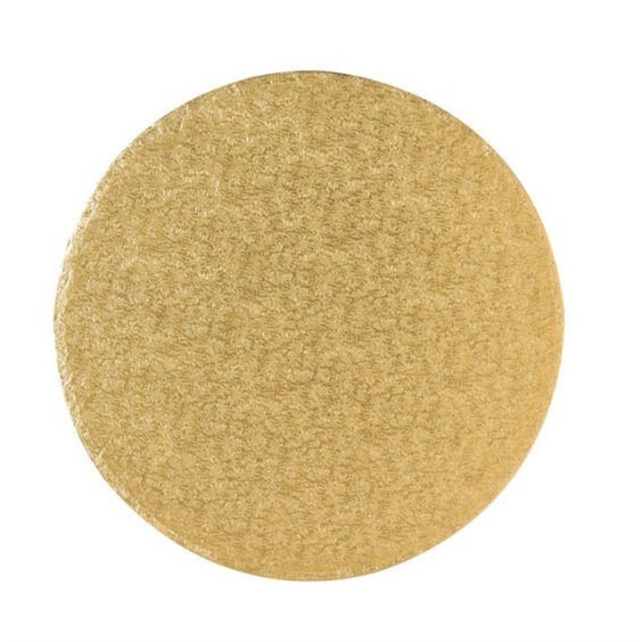 Bulk Pack - Round Gold Cake Drum Board - 8" - Pack of 5