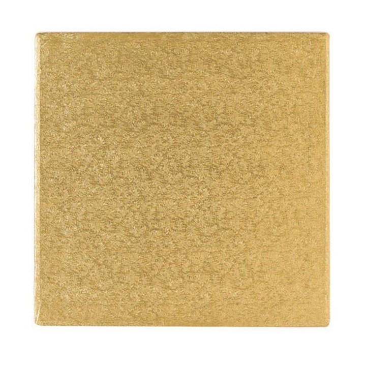 Bulk Pack - Square Gold Cake Drum Board - 12" - Pack of 5