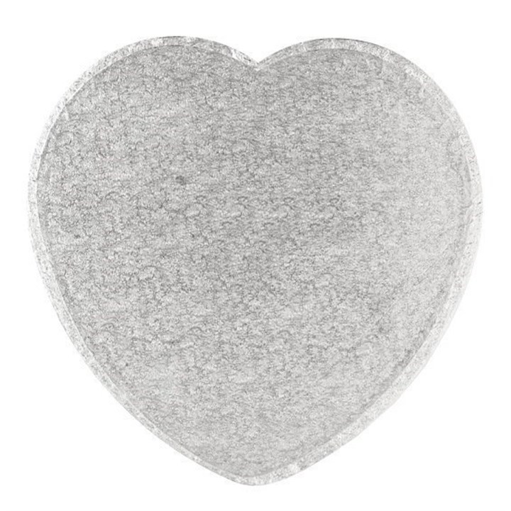 Heart Silver Cake Drum Board - 10" - Pack of 5
