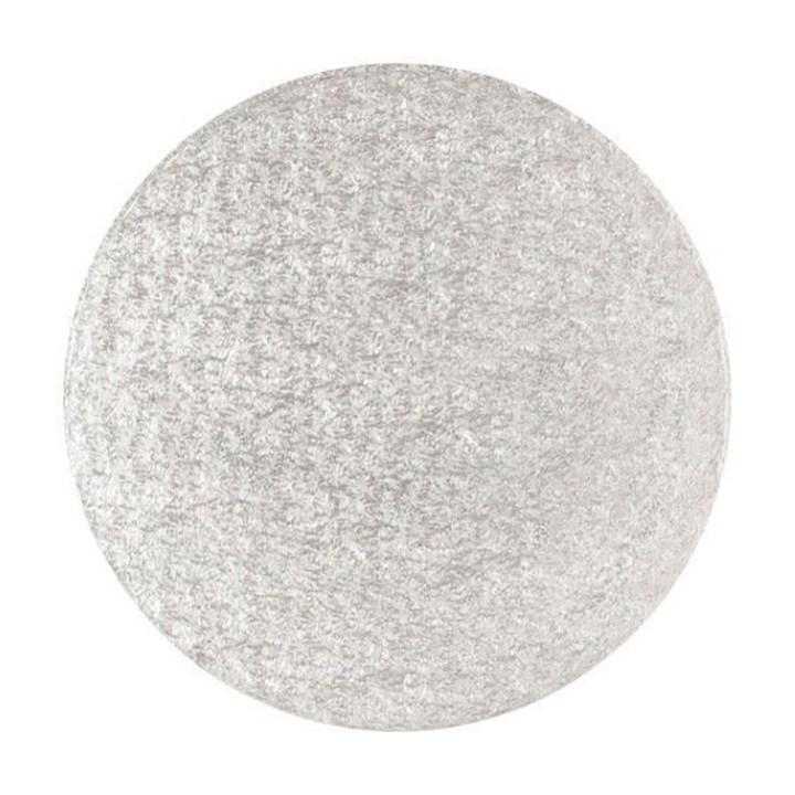 10" Round Silver Cake Drum Board - Pack of 5 (Individually Wrapped)