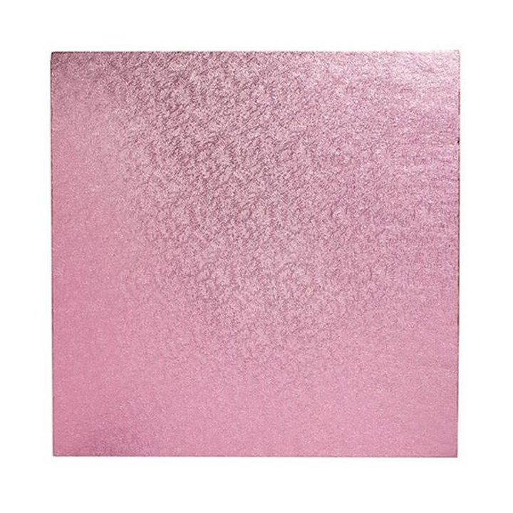 Bulk Pack - Square Light Pink Cake Drum Board - 10" - Pack of 5