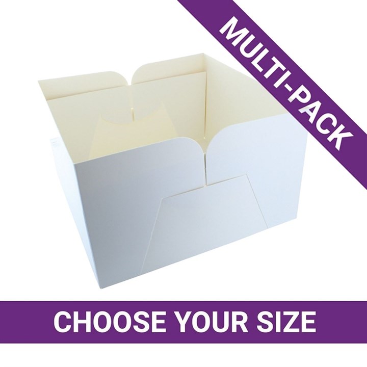 White Cake Box Bases Only - Pack of 50