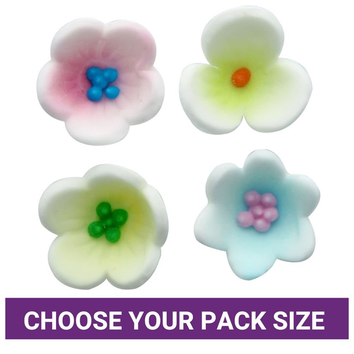 Mini Flower Sugar Decorations