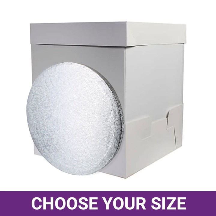 Extra Tall White Cake Box & Cake Board Combo