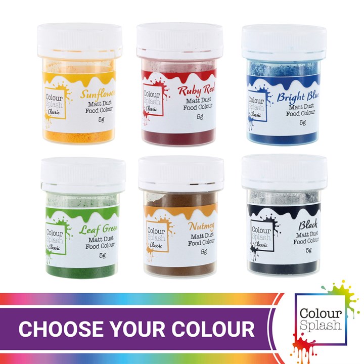 Colour Splash Food Colouring Dusts - Matt