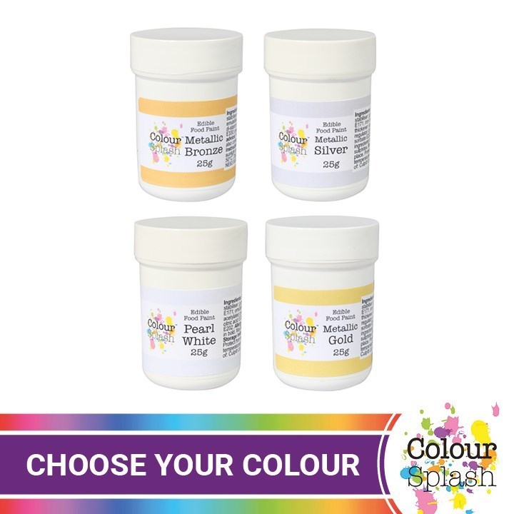 Colour Splash Edible Food Paints - Metallic