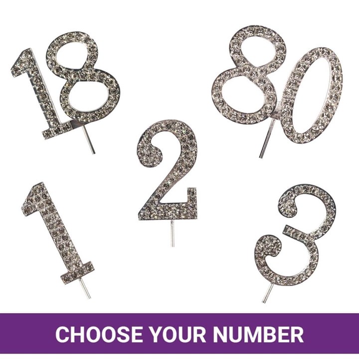 CST Diamante Silver Colour Numbers