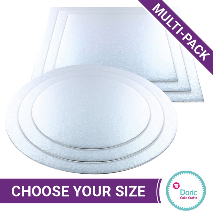 Doric Cut Edge Cards, Silver, Pack of 100