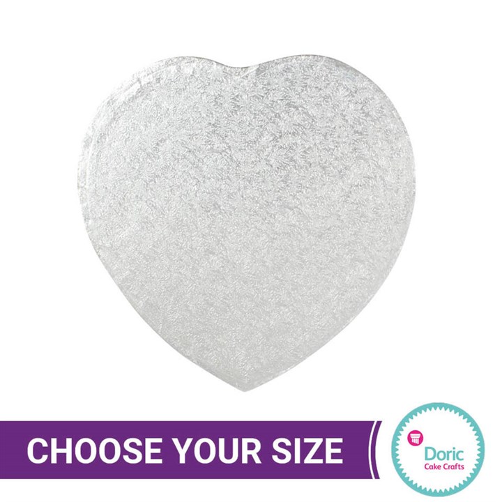 Doric Heart Shaped Hardboard Cards, Silver, Pack of 10