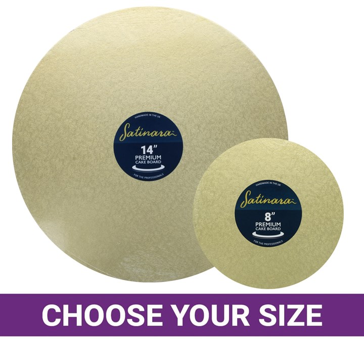 Satinara Round Pale Gold Cake Board - Single