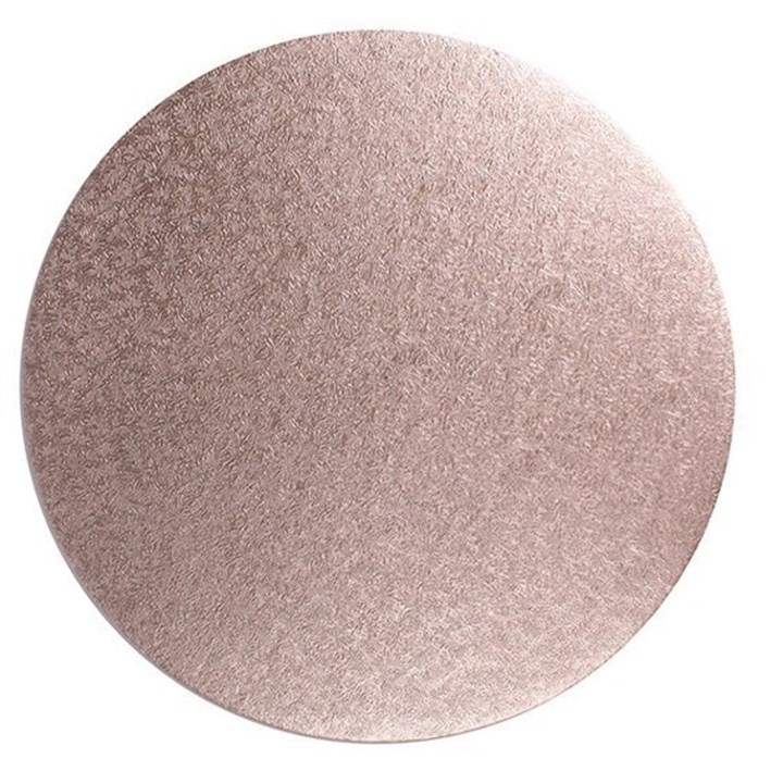 Bulk Pack - Round Rose Gold Cake Drum Board - 10" - Pack of 5