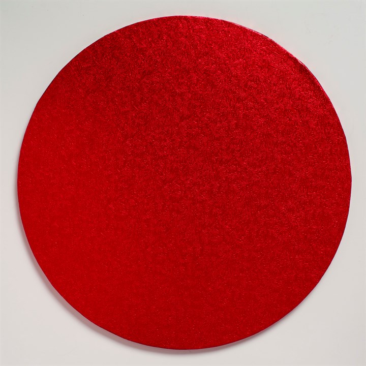 Round Red Cake Drum Board - 12"