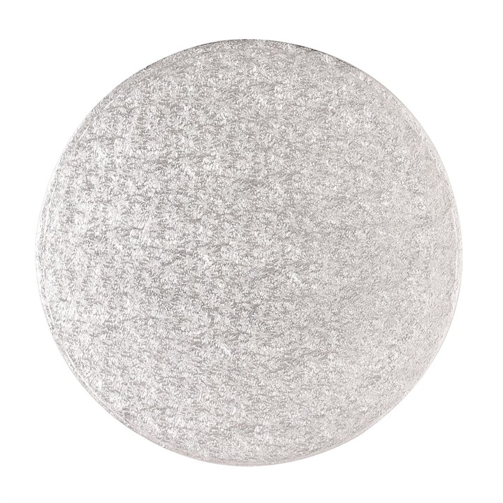 12" Round Silver Cake Drum Board