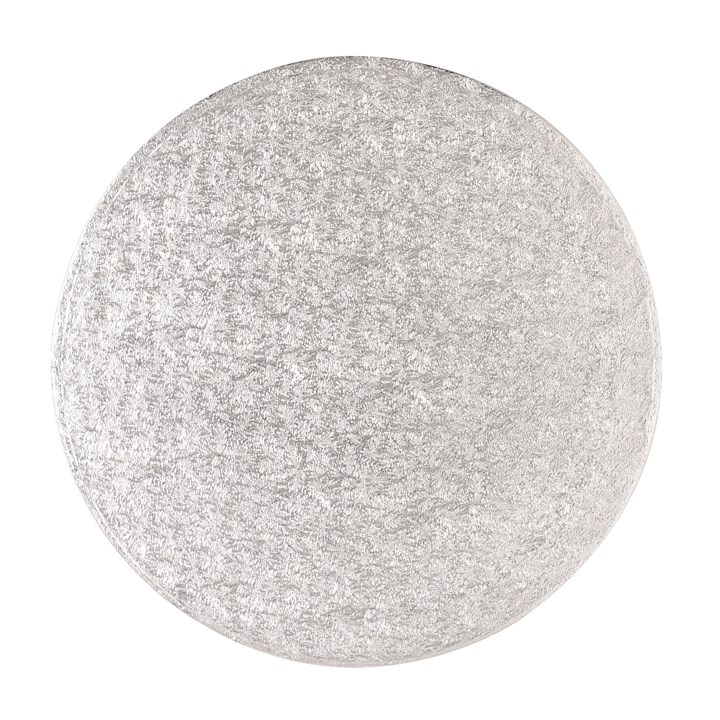 14" Round Silver Cake Drum Board