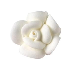 Piped Sugar Rose - White - Pack of 50