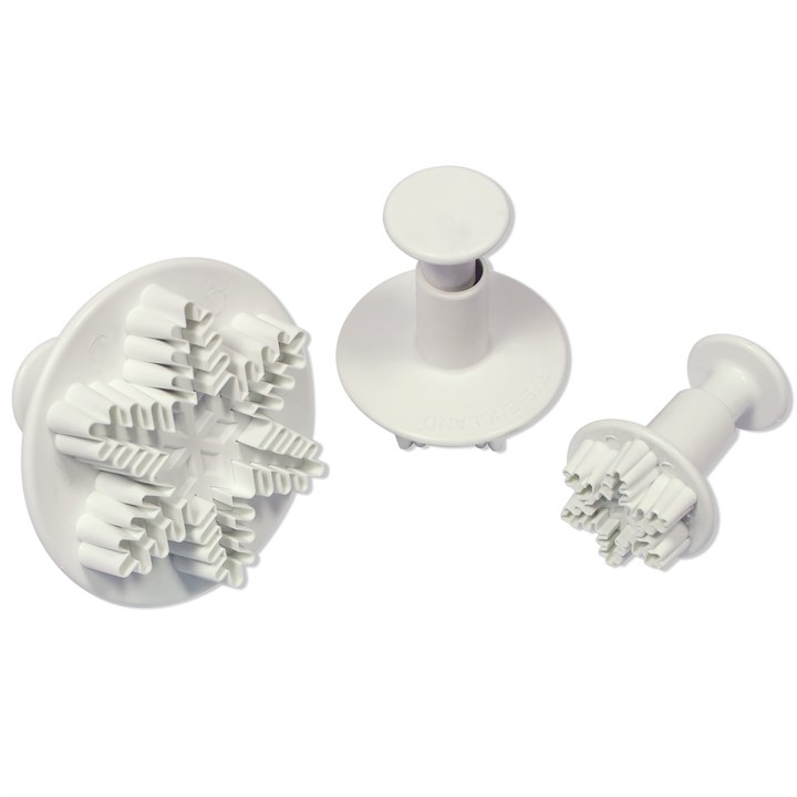 PME Snowflake Plunger Christmas Cutter - Set of 3