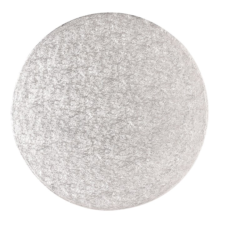 Bulk Pack - Round Silver Single Thick Cake Card - 8" - Pack of 10