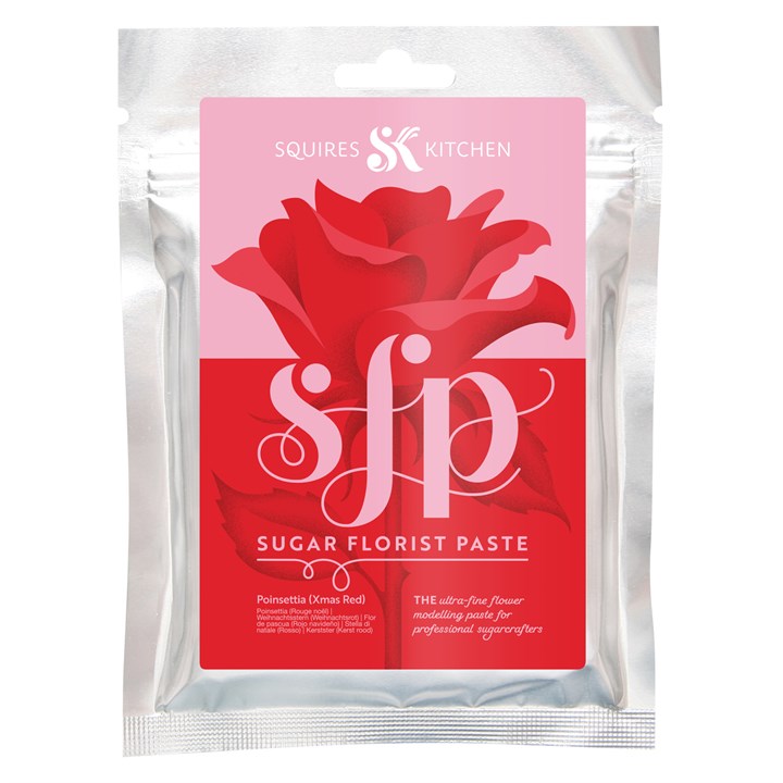 Squires Sugar Flower Paste - Poinsettia - 100g