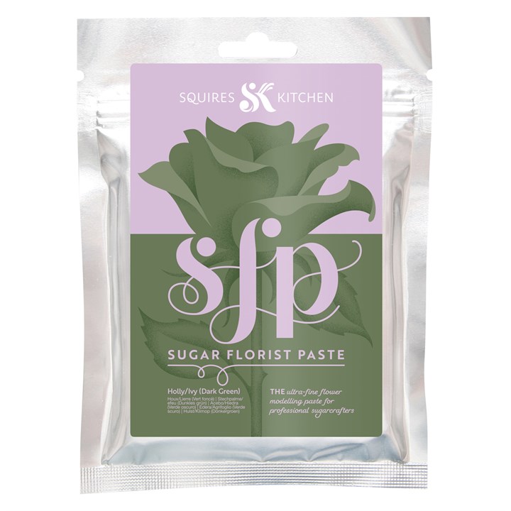 Squires Sugar Flower Paste - Holly/Ivy Green - 100g