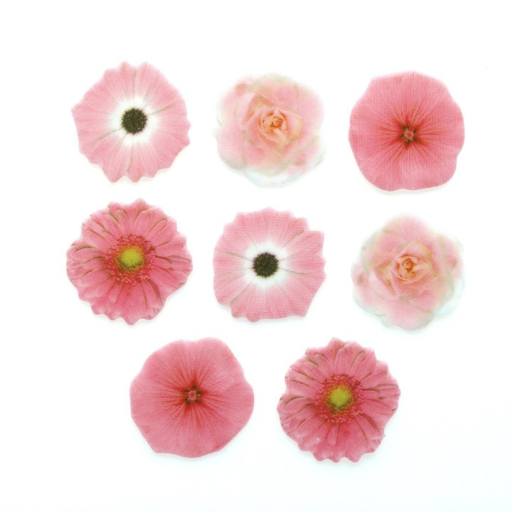 Pink Flowers Sugar Decorations