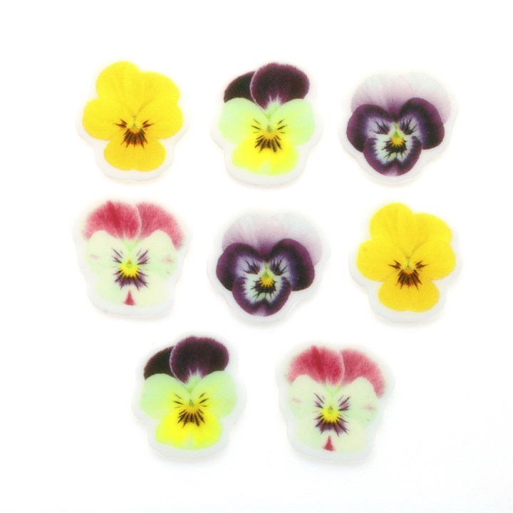 Pansies Sugar Decorations