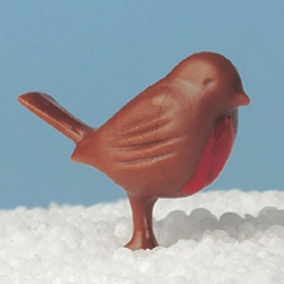 Bulk Pack - Light Brown Plastic Robin Christmas Cake Topper Decoration - Pack of 100