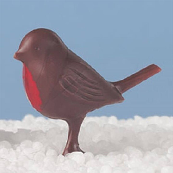 Bulk Pack - Dark Brown Plastic Robin Christmas Cake Topper Decoration - Pack of 100