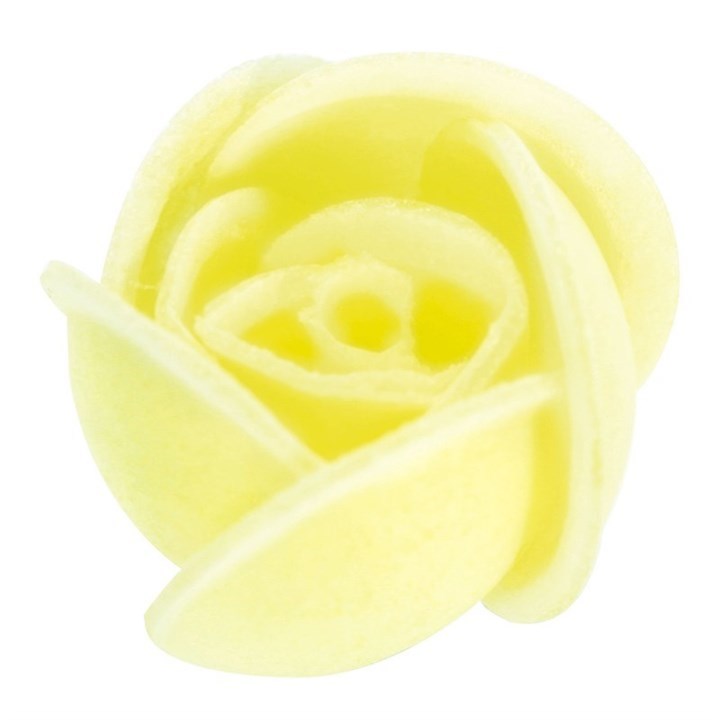 Medium Wafer Edible Rose - Yellow (New Recipe)