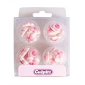 Culpitt Pink Mini Hearts & Flowers Sugar Decorations - Pack of 24