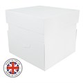12” x 12” x 9” StandardPLUS White UK Cake Box & Lid - Single