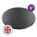 Culpitt Premium 8'' Round Black Cake Board