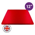 Culpitt Premium 12'' Square Red Cake Board