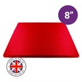 Culpitt Premium 8'' Square Red Cake Board