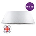 Culpitt Premium 16'' x 12'' Oblong Silver Cake Board
