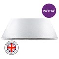 Culpitt Premium 24'' x 14'' Oblong Silver Cake Board