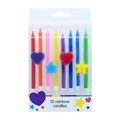 12 Rainbow Cake Topper Candles
