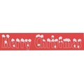 Red 'Merry Christmas' Snowcaps Ribbon