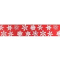 White Snowflake Christmas Ribbon - 24mm