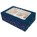 Starry Night 6 Hole Christmas Cupcake Box