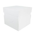 10” x 10” x 9” StandardPLUS White UK Cake Box & Lid - Single