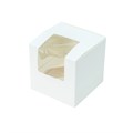 White UK Single Cavity Cupcake / Muffin Box - Single