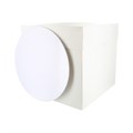 Tall White Cake Box & Round White Masonite Board Combo - 12"