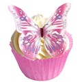 Edible Wafer Butterfly Toppers - Purple & Pink  - Pack of 12
