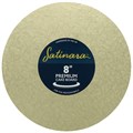 8" Pale Gold Satinara Round Cake Board - Single