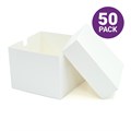 Bulk Pack - 8"  White Cake Box and Lid - Pack of 50