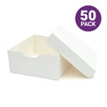 Bulk Pack - 12"  White Cake Box and Lid - Pack of 50