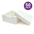 14" White Cake Box and Lid - Pack of 50