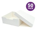 16" Standard White Cake Boxes & Lids-Pack of 50