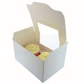 Bulk Pack - White 2 Hole Window Cupcake Box - Pack of 25